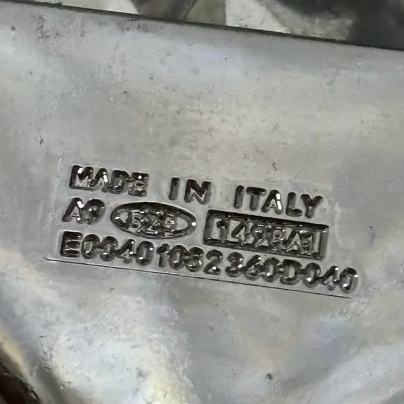 Prada Women's Upcycled Pendant in Dark Green and Silver - Picture 3 of 7